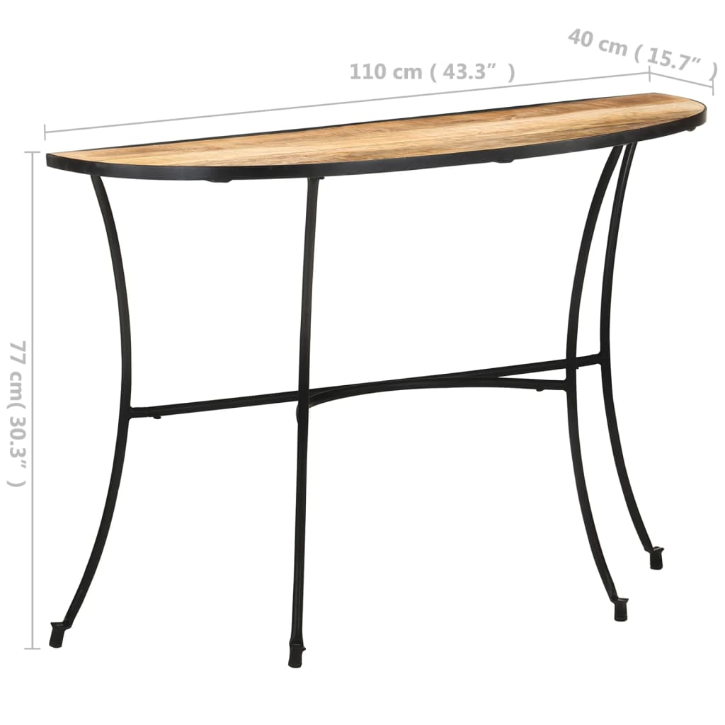 Sivupöytä 110x40x77 cm täysi mangopuu - Sisustajankoti.fi
