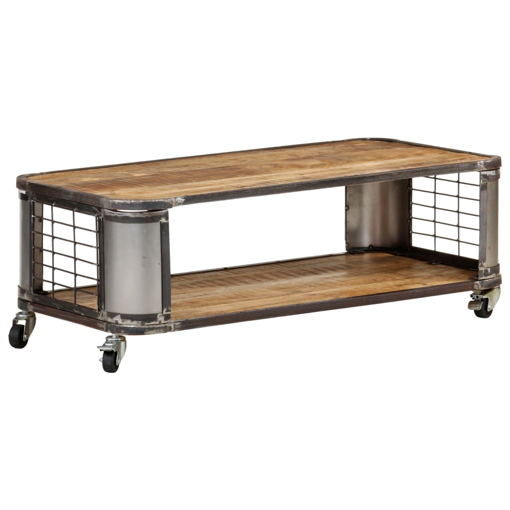 Sohvapöytä 100x50x35 cm täysi mangopuu - Sisustajankoti.fi