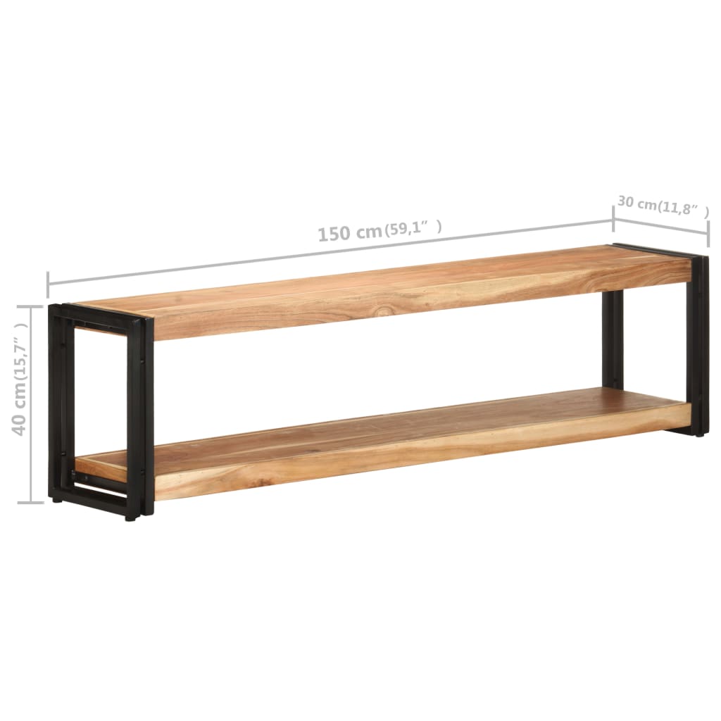 TV-taso 150x30x40 cm täysi akaasiapuu - Sisustajankoti.fi