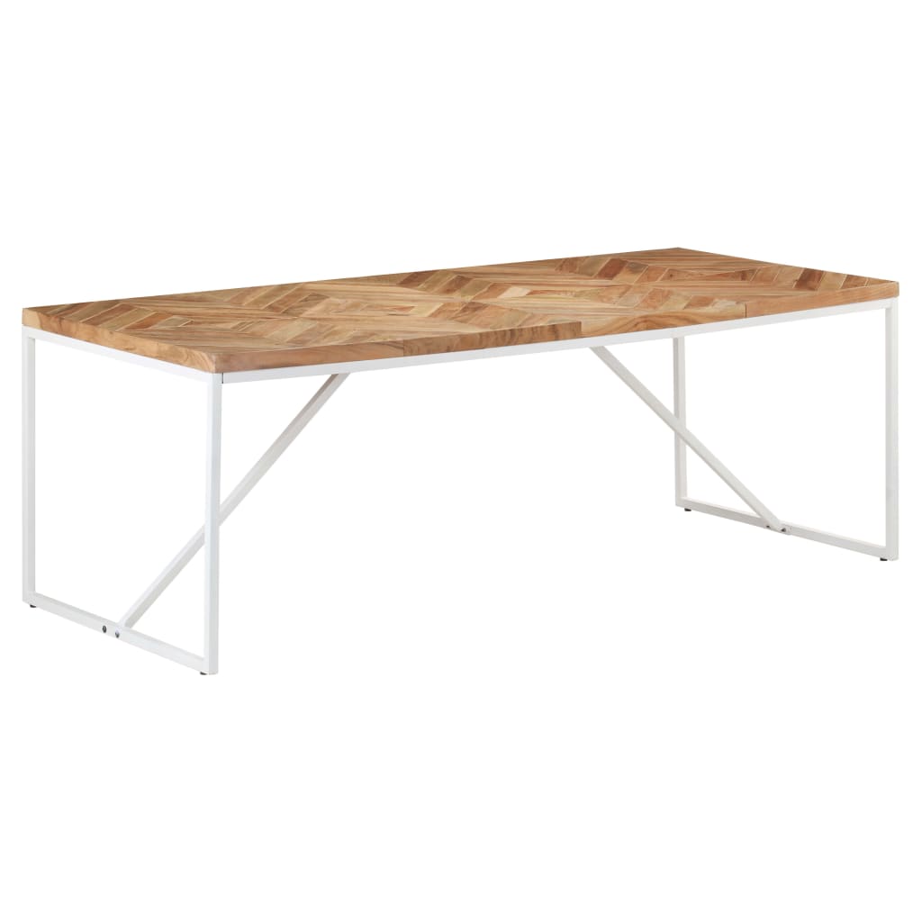 Ruokapöytä 200x90x76 cm täysi akaasia- ja mangopuu - Sisustajankoti.fi