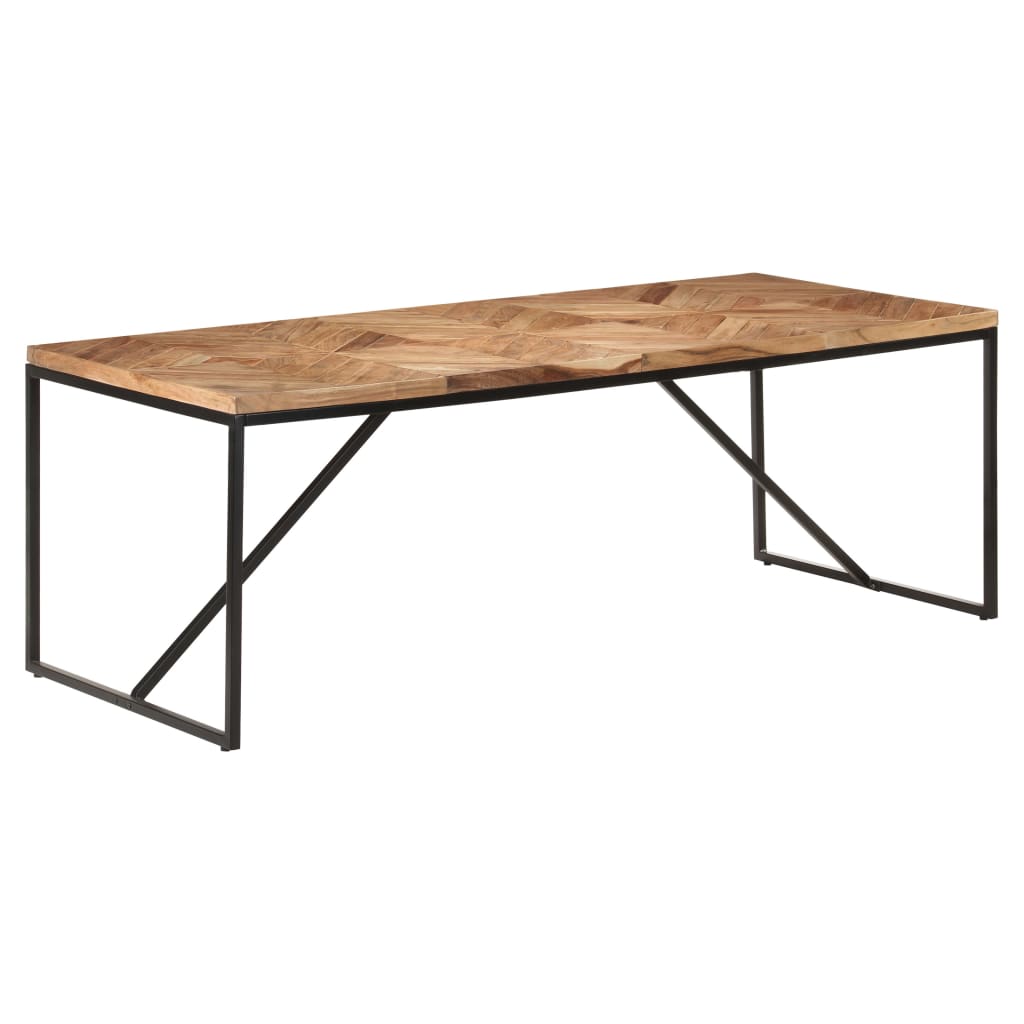 Ruokapöytä 200x90x76 cm täysi akaasia- ja mangopuu - Sisustajankoti.fi