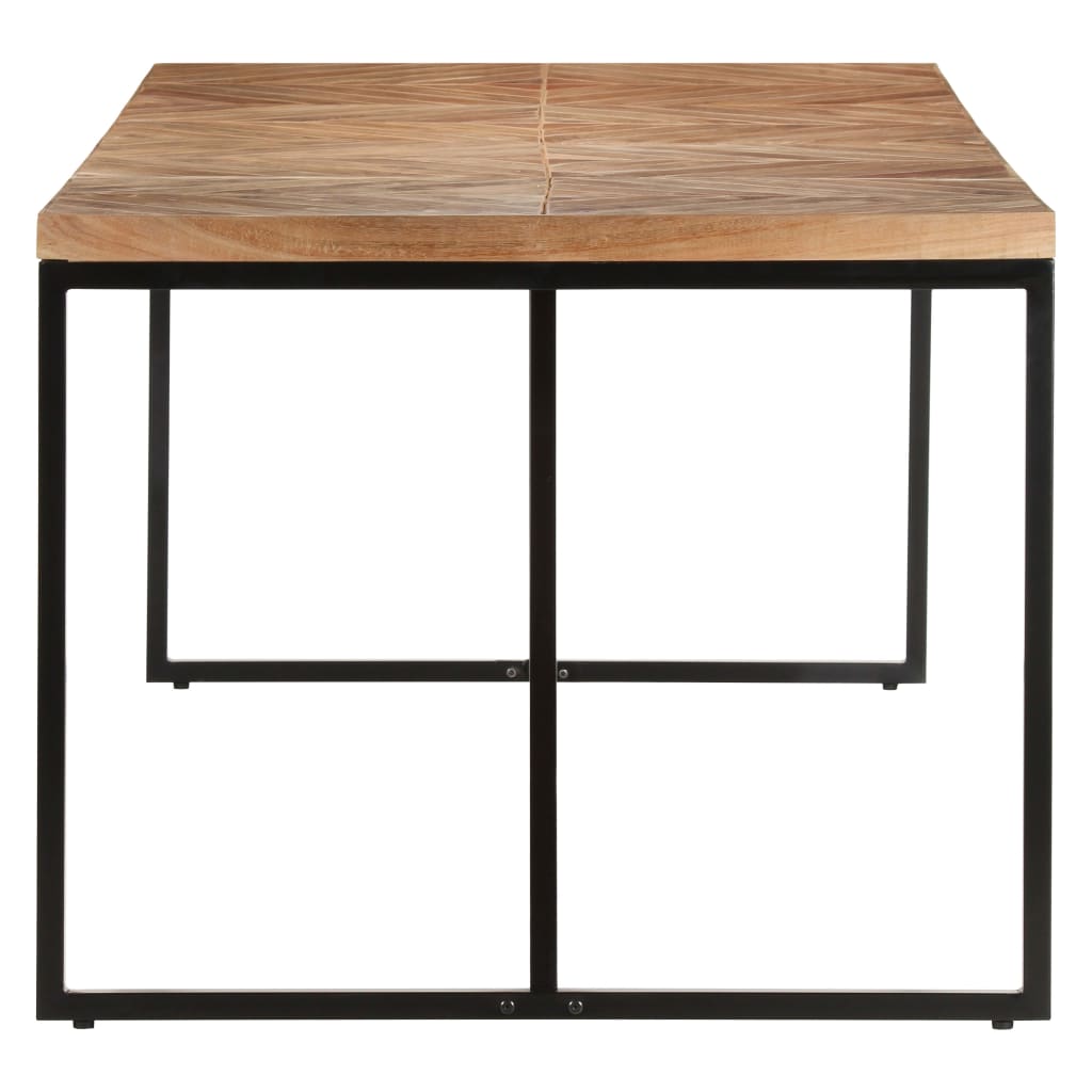 Ruokapöytä 200x90x76 cm täysi akaasia- ja mangopuu - Sisustajankoti.fi