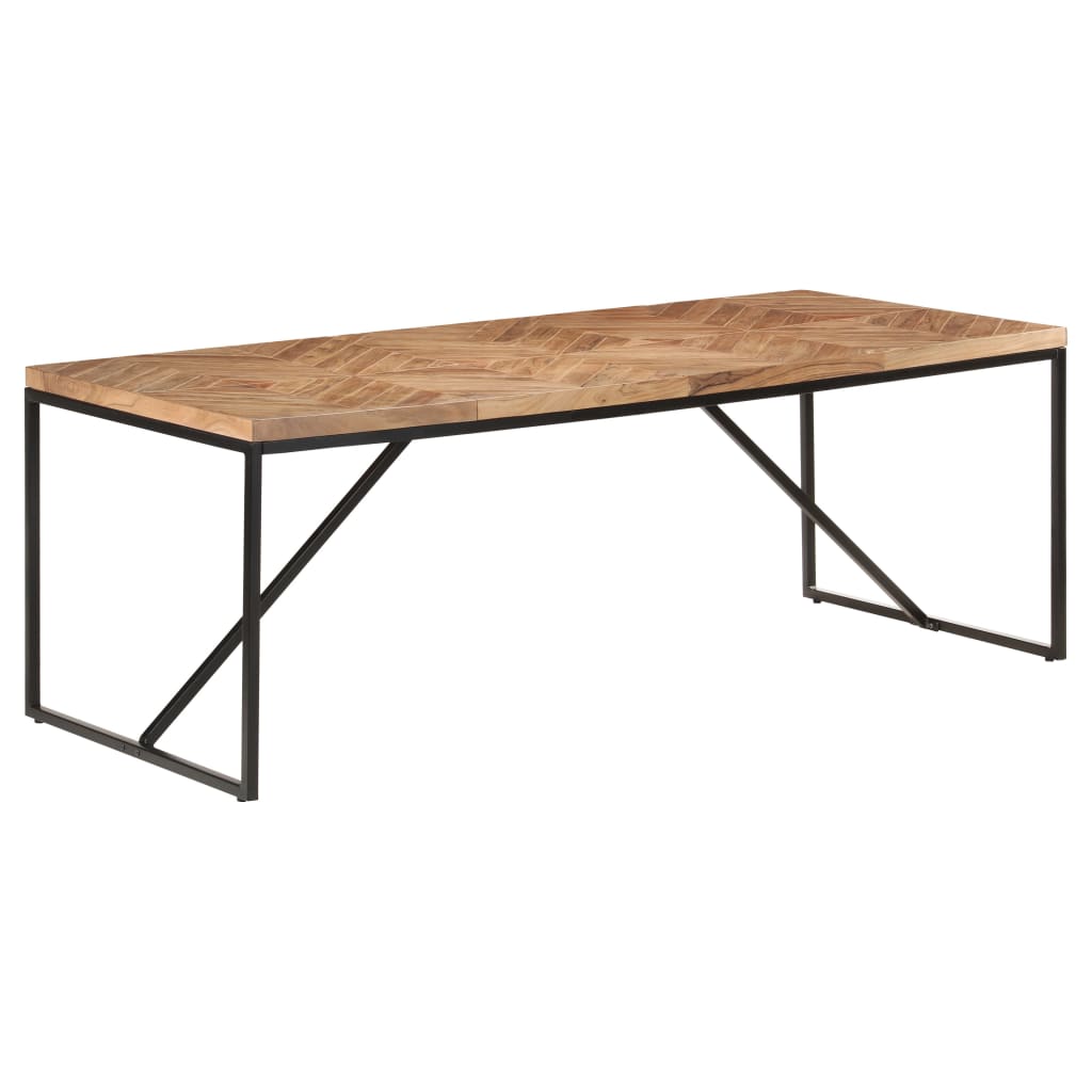 Ruokapöytä 200x90x76 cm täysi akaasia- ja mangopuu - Sisustajankoti.fi