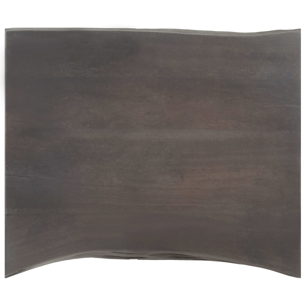 Sivupöytä harmaa 45x35x48 cm täysi akaasiapuu ja valurauta - Sisustajankoti.fi