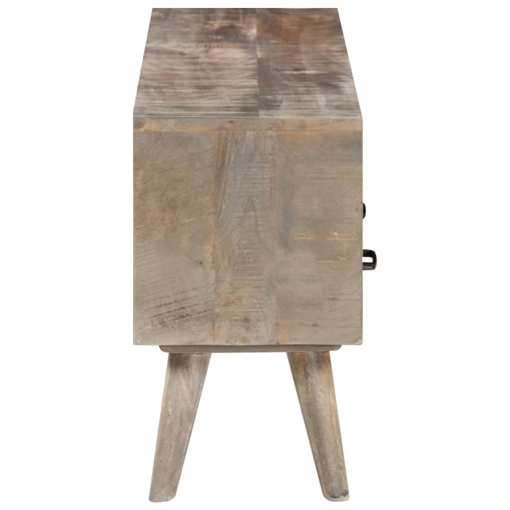 TV-taso harmaa 130x35x51 cm täysi karkea mangopuu - Sisustajankoti.fi