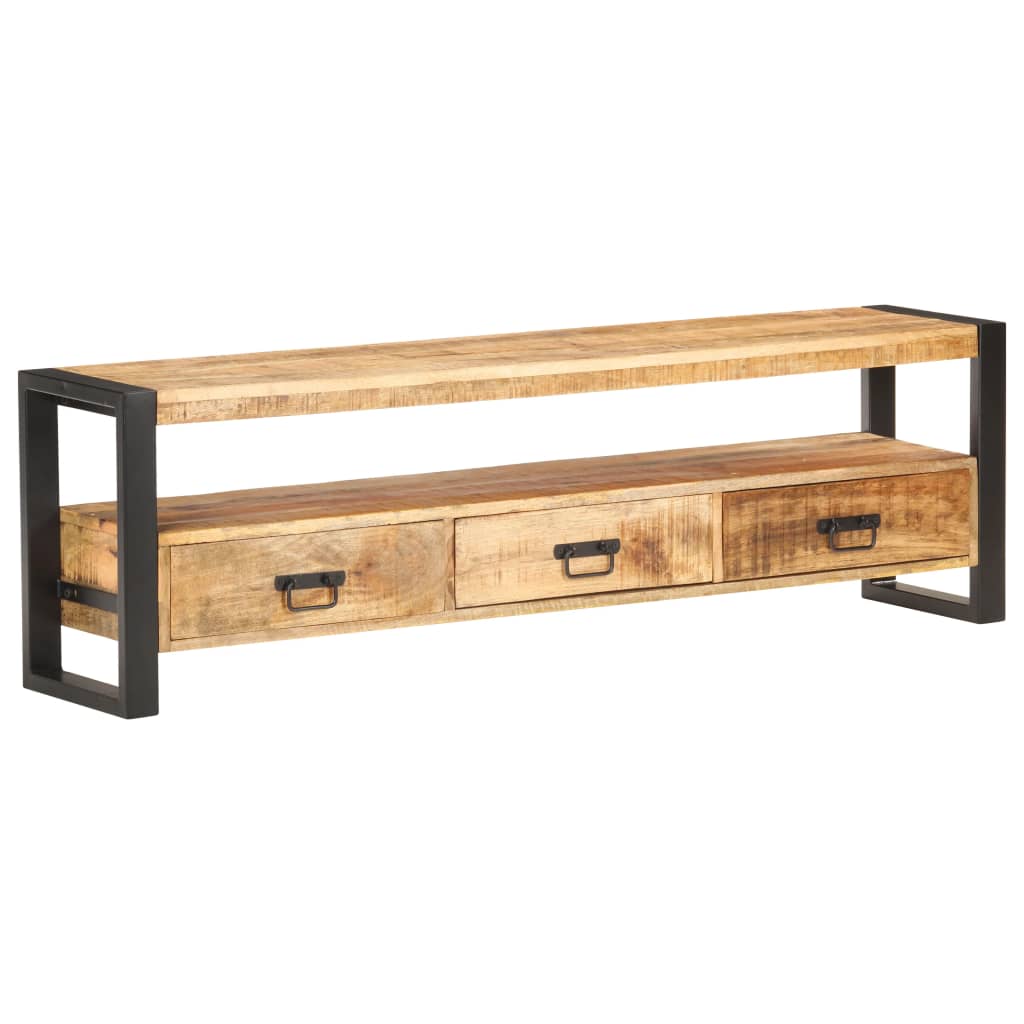 TV-taso 150x30x45 cm täysi karkea mangopuu - Sisustajankoti.fi