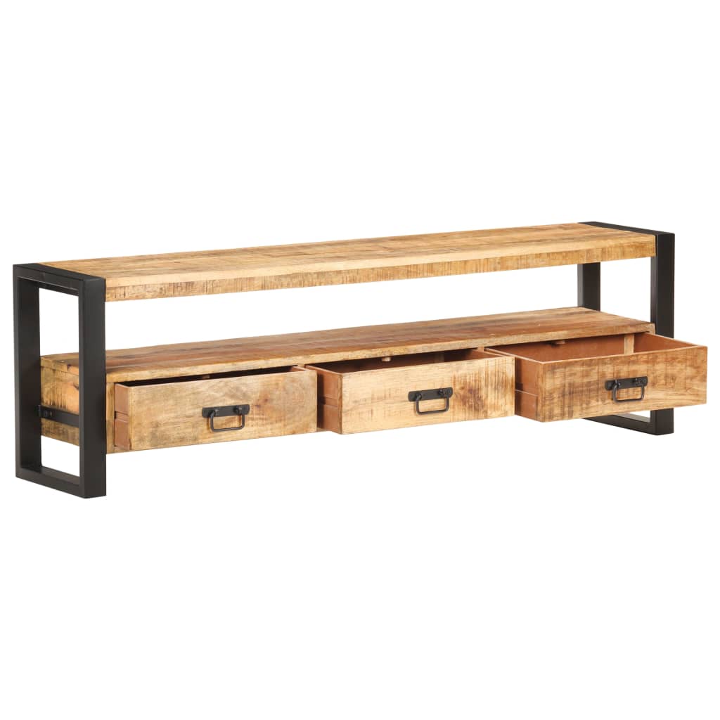 TV-taso 150x30x45 cm täysi karkea mangopuu - Sisustajankoti.fi