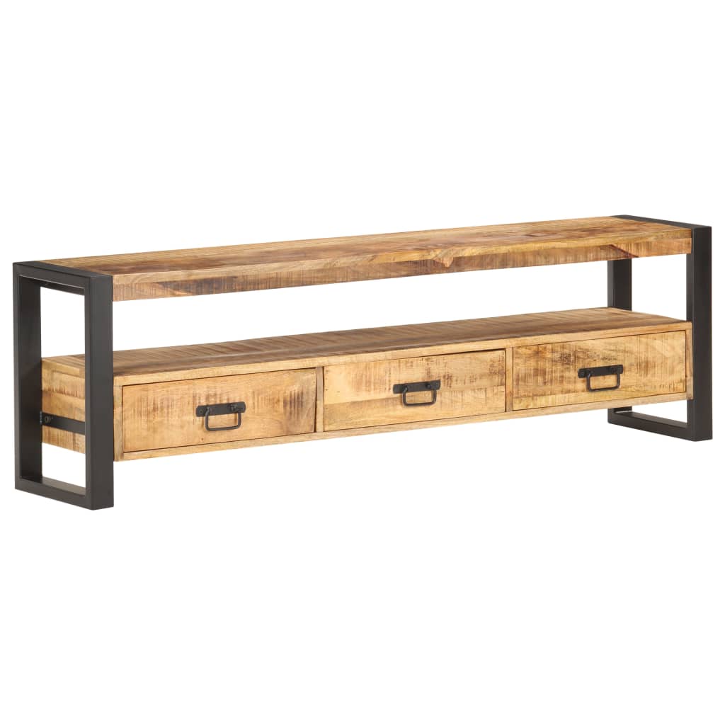 TV-taso 150x30x45 cm täysi karkea mangopuu - Sisustajankoti.fi