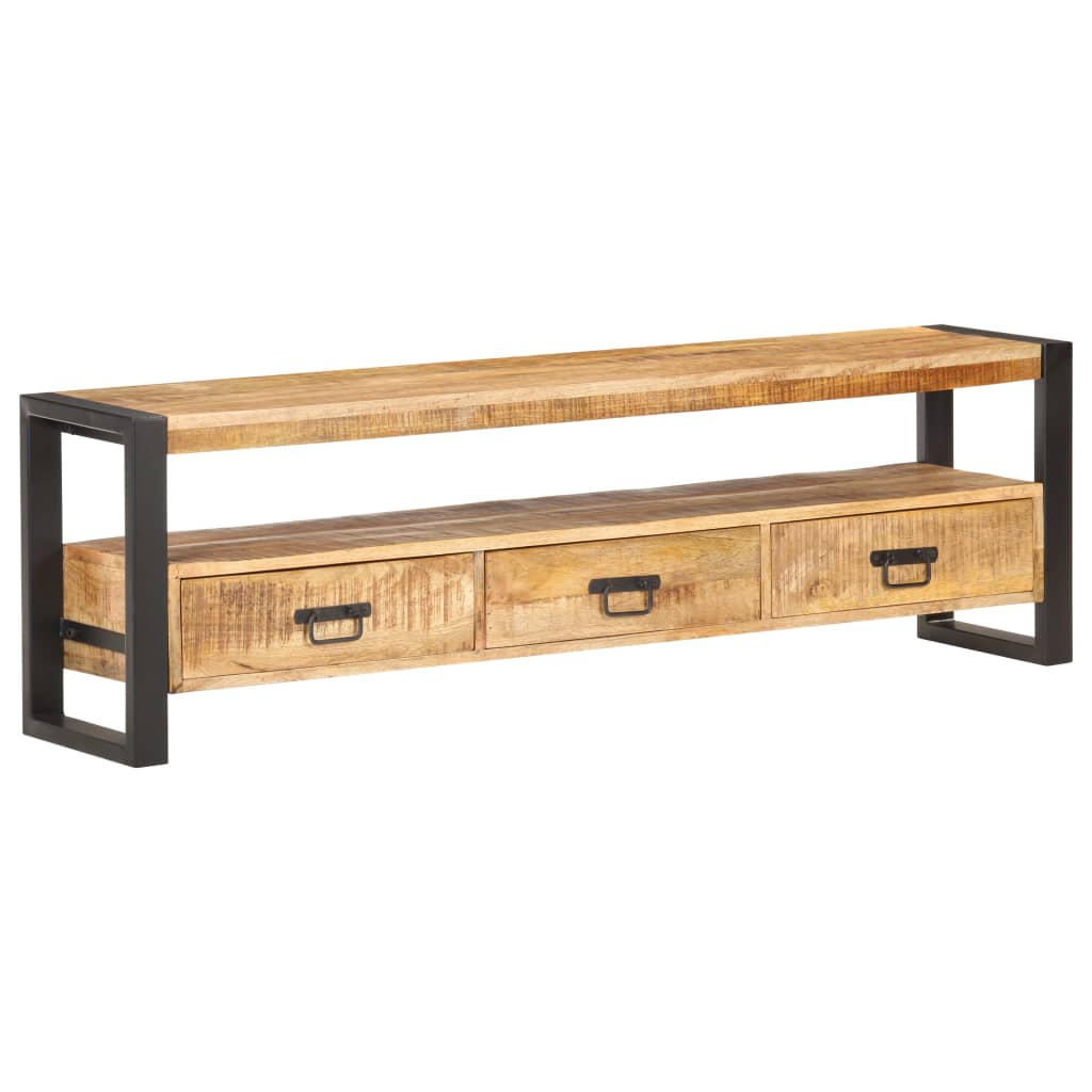 TV-taso 150x30x45 cm täysi karkea mangopuu - Sisustajankoti.fi