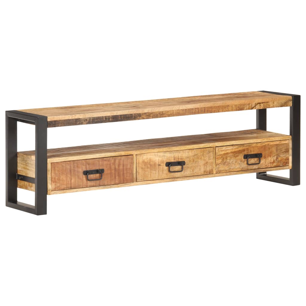 TV-taso 150x30x45 cm täysi karkea mangopuu - Sisustajankoti.fi
