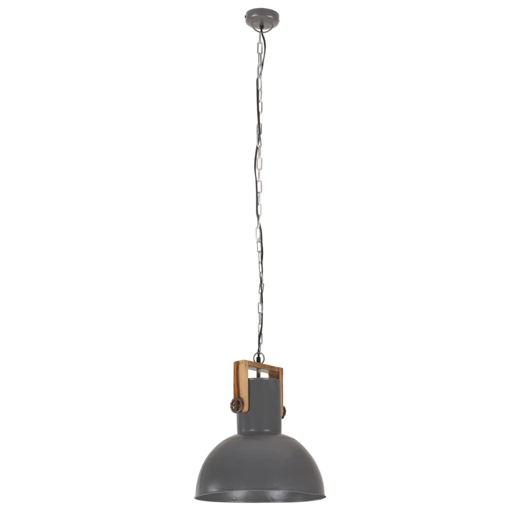 Teollistyylinen riippuvalaisin 25W harmaa pyöreä mango 42cm E27 - Sisustajankoti.fi