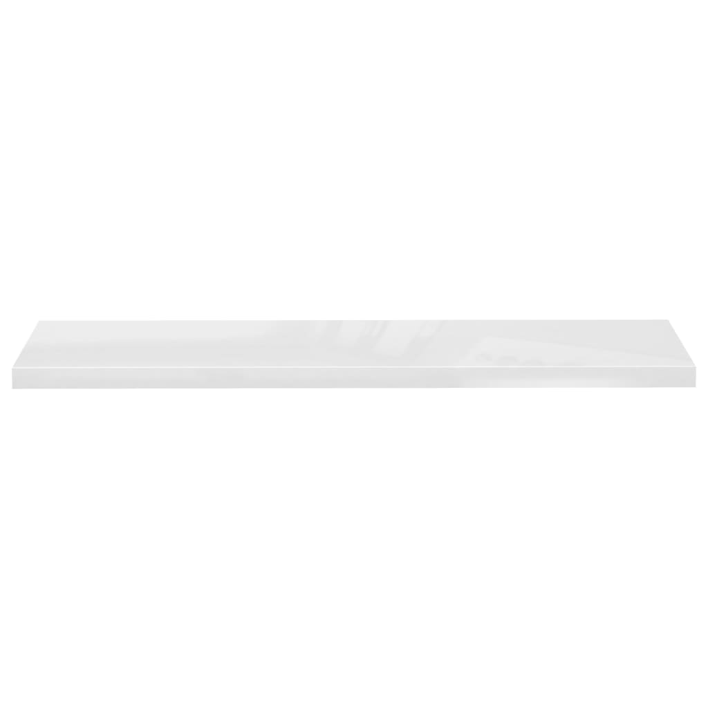 Kelluva seinähylly korkeakiilto valkoinen 120x23,5x3,8 cm MDF - Sisustajankoti.fi