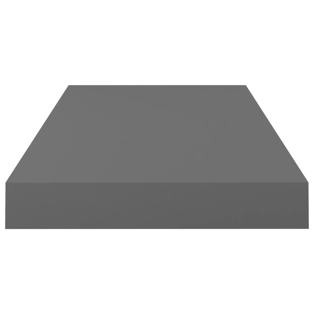Kelluva seinähylly korkeakiilto harmaa 50x23x3,8 cm MDF - Sisustajankoti.fi