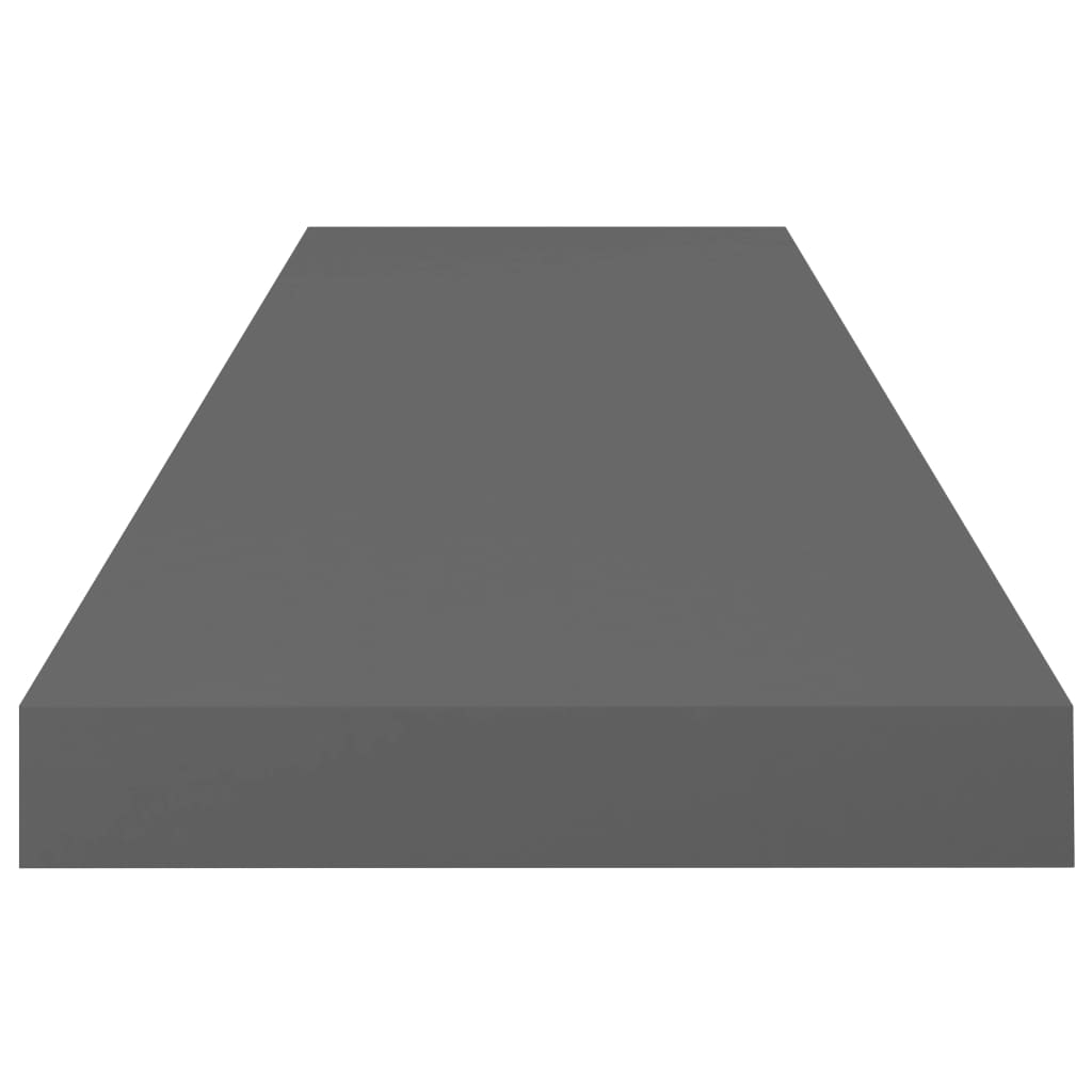 Kelluva seinähylly korkeakiilto harmaa 80x23,5x3,8 cm MDF - Sisustajankoti.fi
