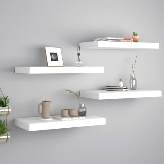 Kelluvat seinähyllyt kpl valkoinen 50x23x3,8 cm MDF - Sisustajankoti.fi