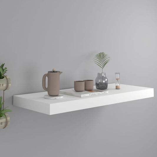 Kelluva seinähylly valkoinen 60x23,5x3,8 cm MDF - Sisustajankoti.fi