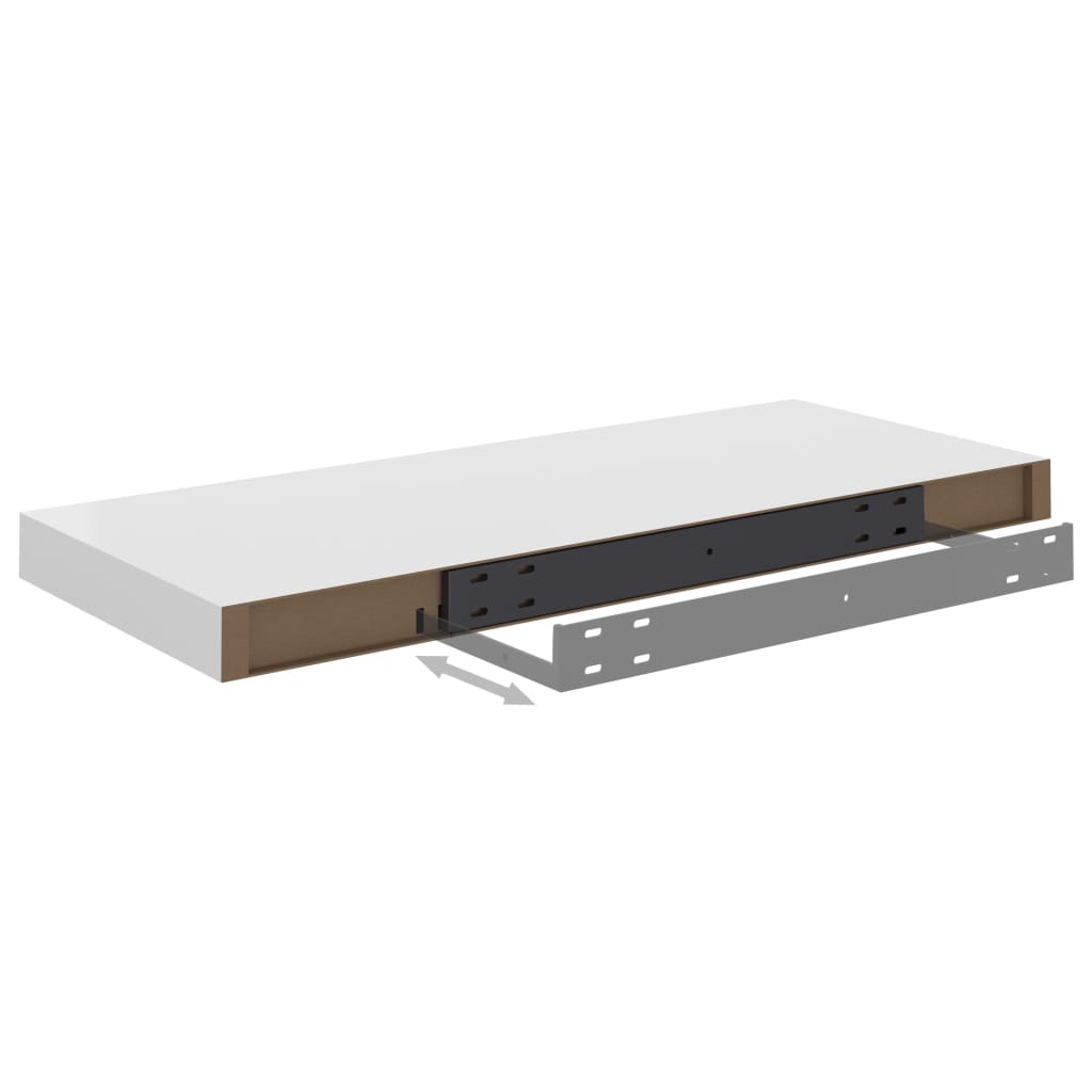 Kelluvat seinähyllyt 4 kpl valkoinen 60x23,5x3,8cm MDF - Sisustajankoti.fi