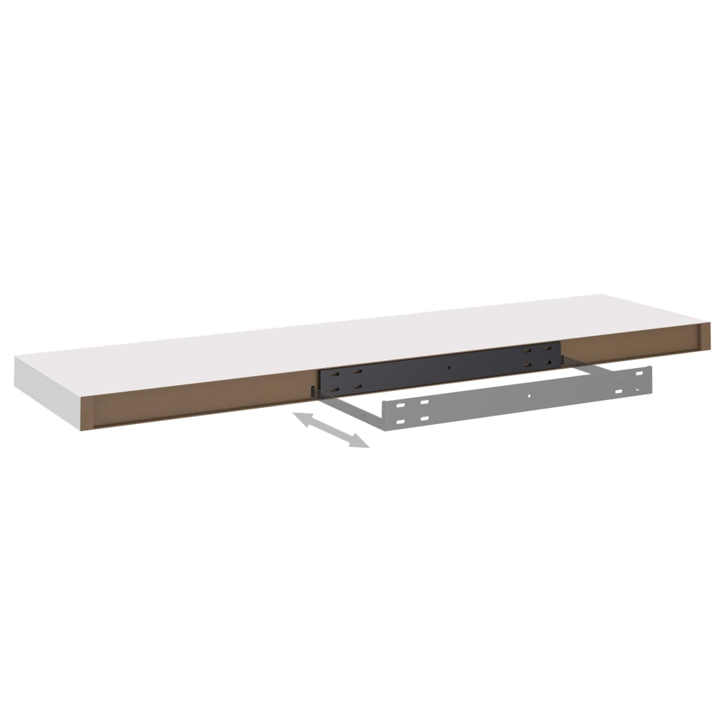 Kelluvat seinähyllyt 2kpl valkoinen 90x23,5x3,8 cm MDF - Sisustajankoti.fi