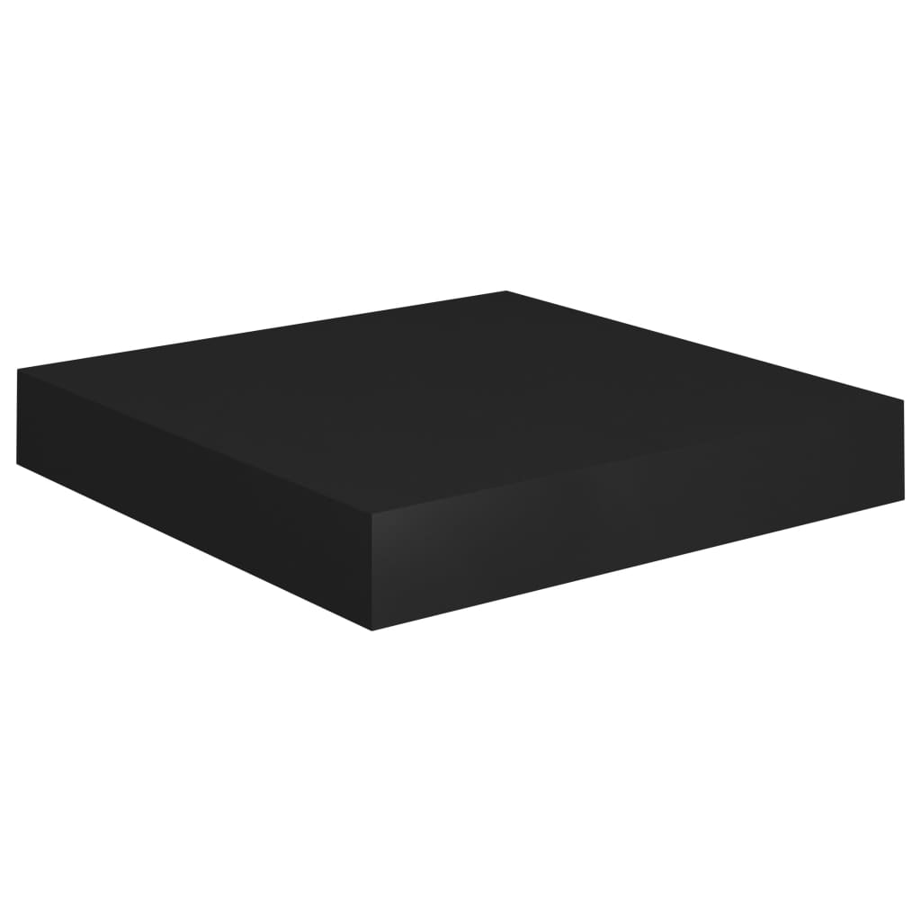 Kelluva seinähylly musta 23x23,5x3,8 cm MDF - Sisustajankoti.fi