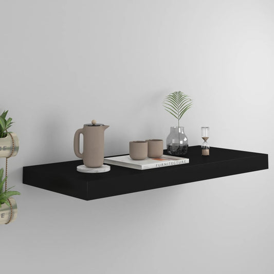 Kelluva seinähylly musta 60x23,5x3,8 cm MDF - Sisustajankoti.fi