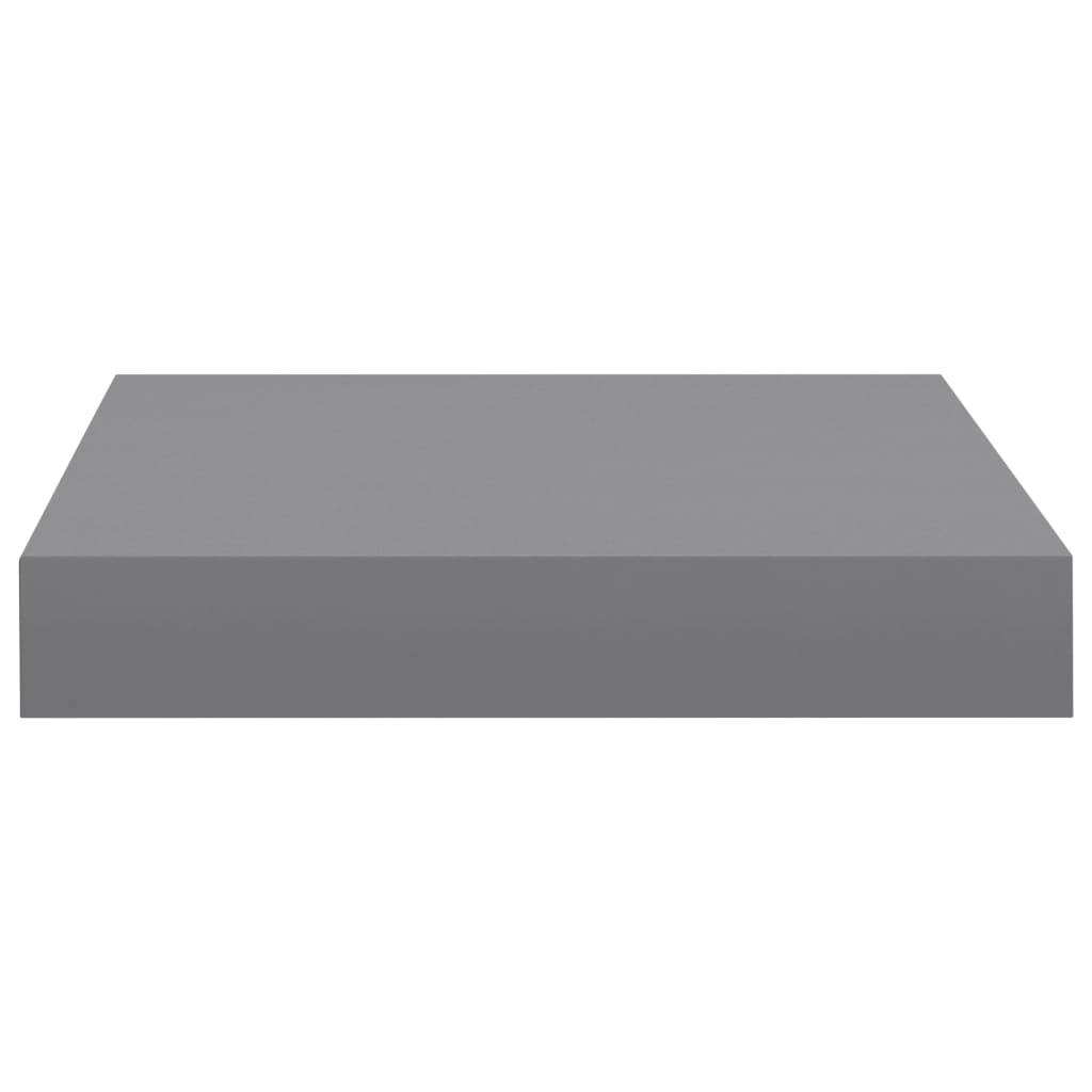 Kelluvat seinähyllyt 2 kpl harmaa 23x23,5x3,8 cm MDF - Sisustajankoti.fi