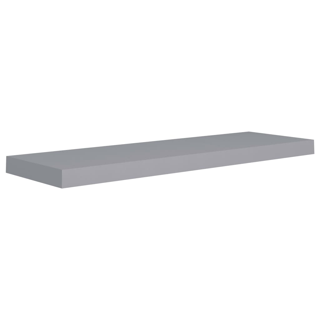 Kelluvat seinähyllyt 2 kpl harmaa 80x23,5x3,8 cm MDF - Sisustajankoti.fi