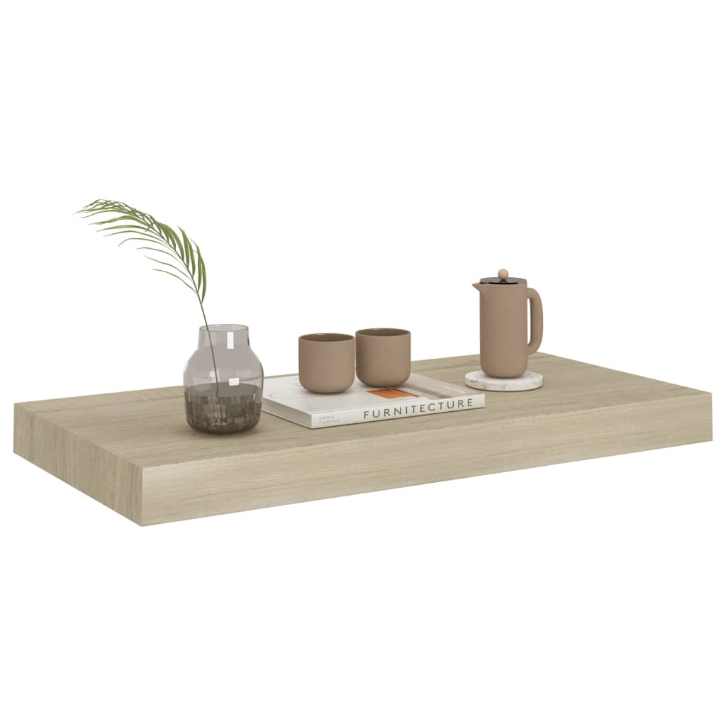 Kelluva seinähylly tammi 50x23x3,8 cm MDF - Sisustajankoti.fi