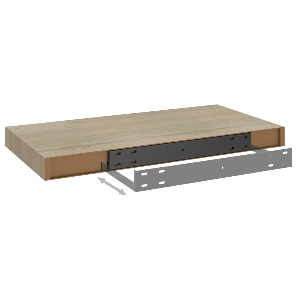 Kelluva seinähylly tammi 50x23x3,8 cm MDF - Sisustajankoti.fi