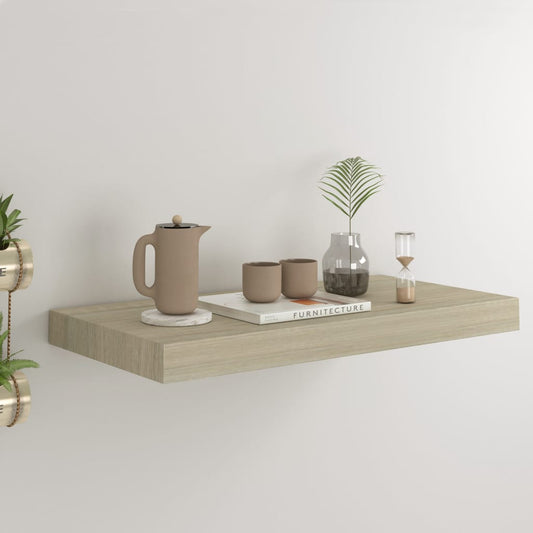 Kelluva seinähylly tammi 50x23x3,8 cm MDF - Sisustajankoti.fi