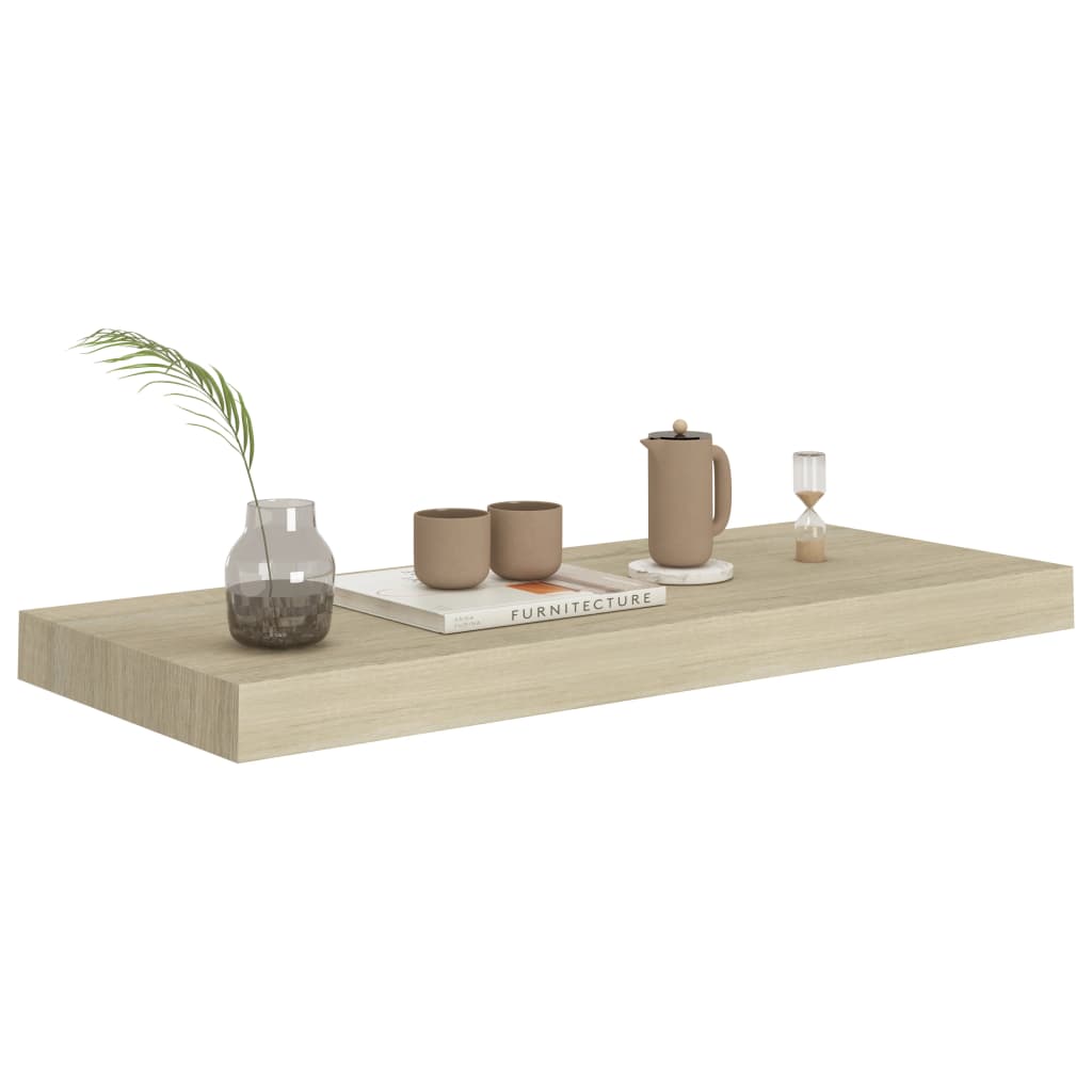 Kelluva seinähylly tammi 60x23,5x3,8 cm MDF - Sisustajankoti.fi