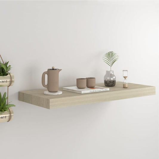 Kelluva seinähylly tammi 60x23,5x3,8 cm MDF - Sisustajankoti.fi