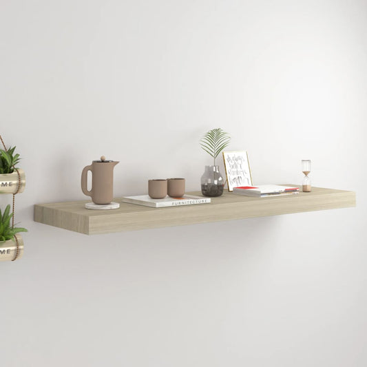 Kelluva seinähylly tammi 80x23,5x3,8 cm MDF - Sisustajankoti.fi