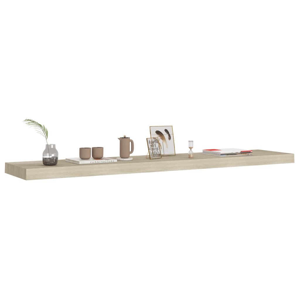 Kelluvat seinähyllyt 4 kpl tammi 120x23,5x3,8 cm MDF - Sisustajankoti.fi