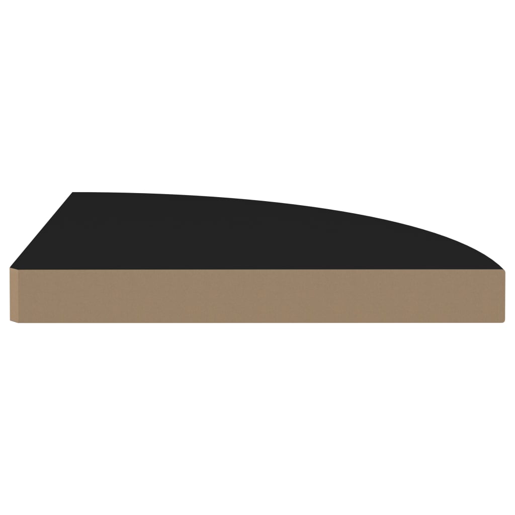 Kelluvat kulmahyllyt 4 kpl musta 35x35x3,8 cm MDF - Sisustajankoti.fi