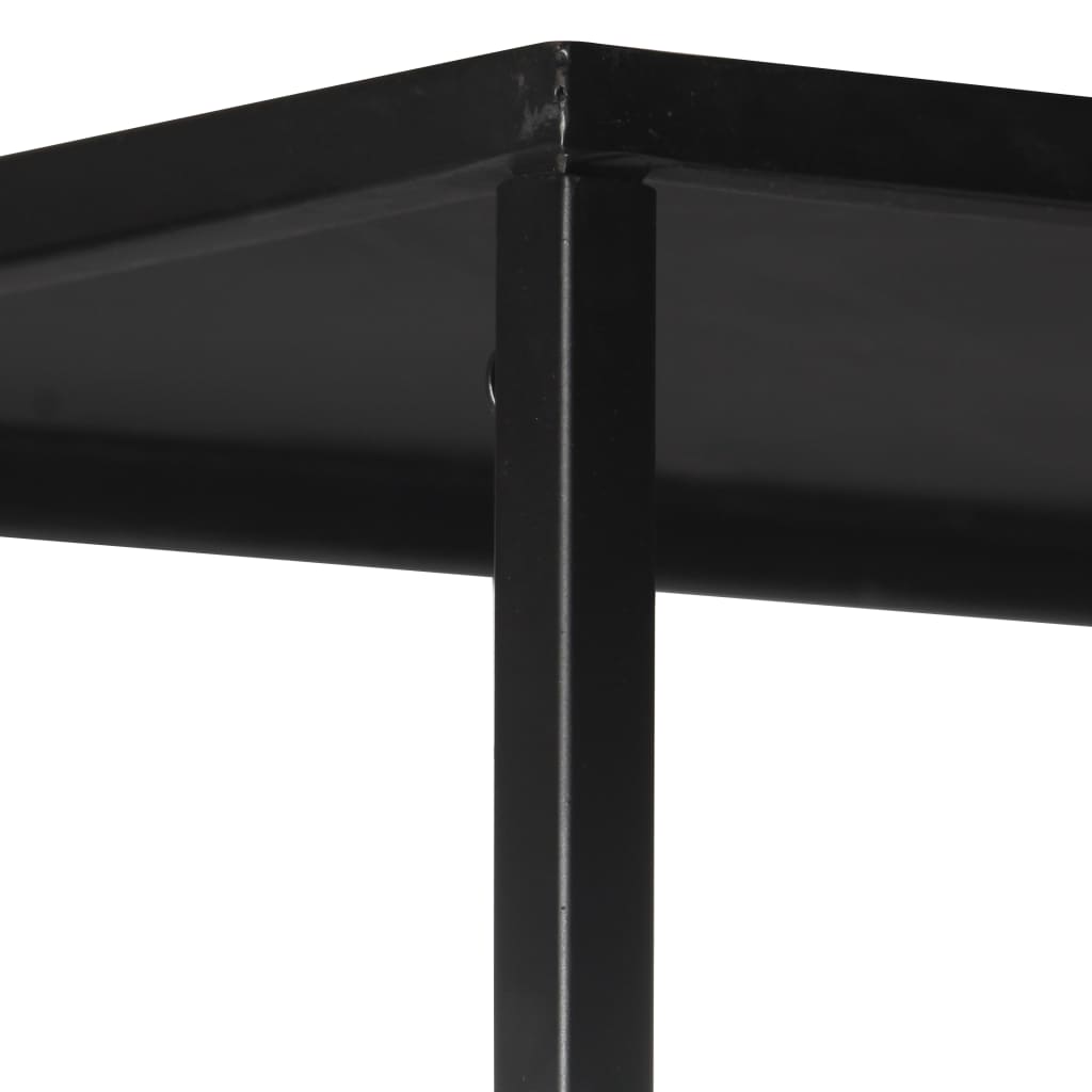 Kirjahylly 60x35x180 cm karkea mangopuu ja rauta - Sisustajankoti.fi