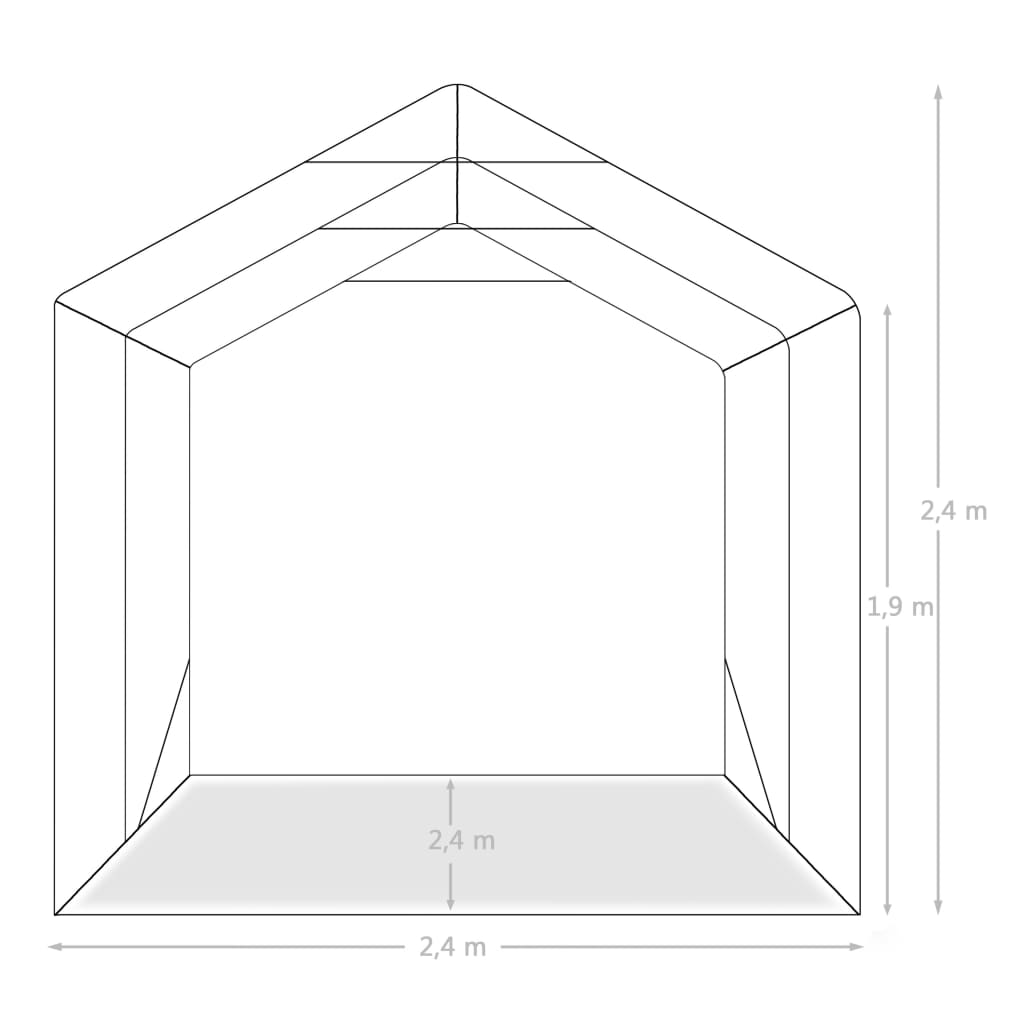 Autotalliteltta PVC 2,4x2,4 m vihreä - Sisustajankoti.fi