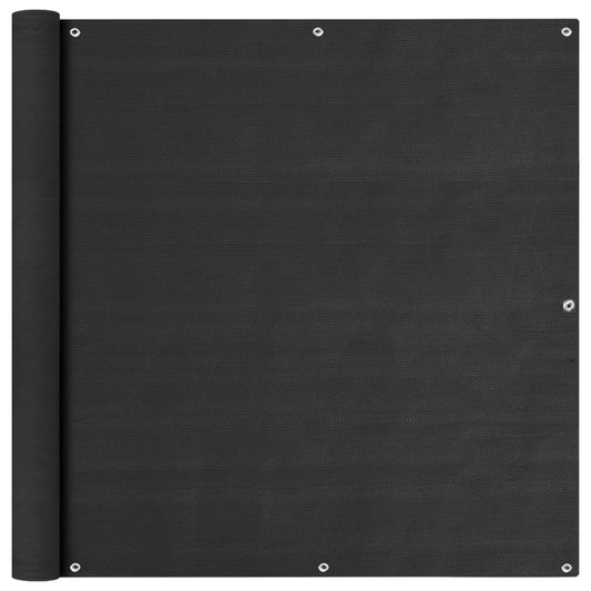 Parvekkeen suoja antrasiitti 120x600 cm HDPE - Sisustajankoti.fi