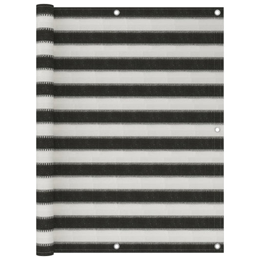 Parvekkeen suoja HDPE 120x600 cm antrasiitti ja valkoinen - Sisustajankoti.fi