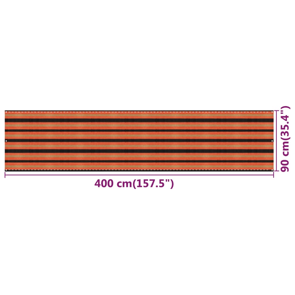 Parvekkeen suoja monivärinen 90x400 cm HDPE - Sisustajankoti.fi