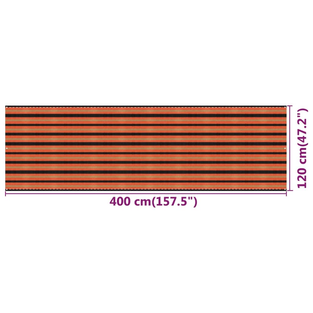 Parvekkeen suoja monivärinen 120x400 cm HDPE - Sisustajankoti.fi