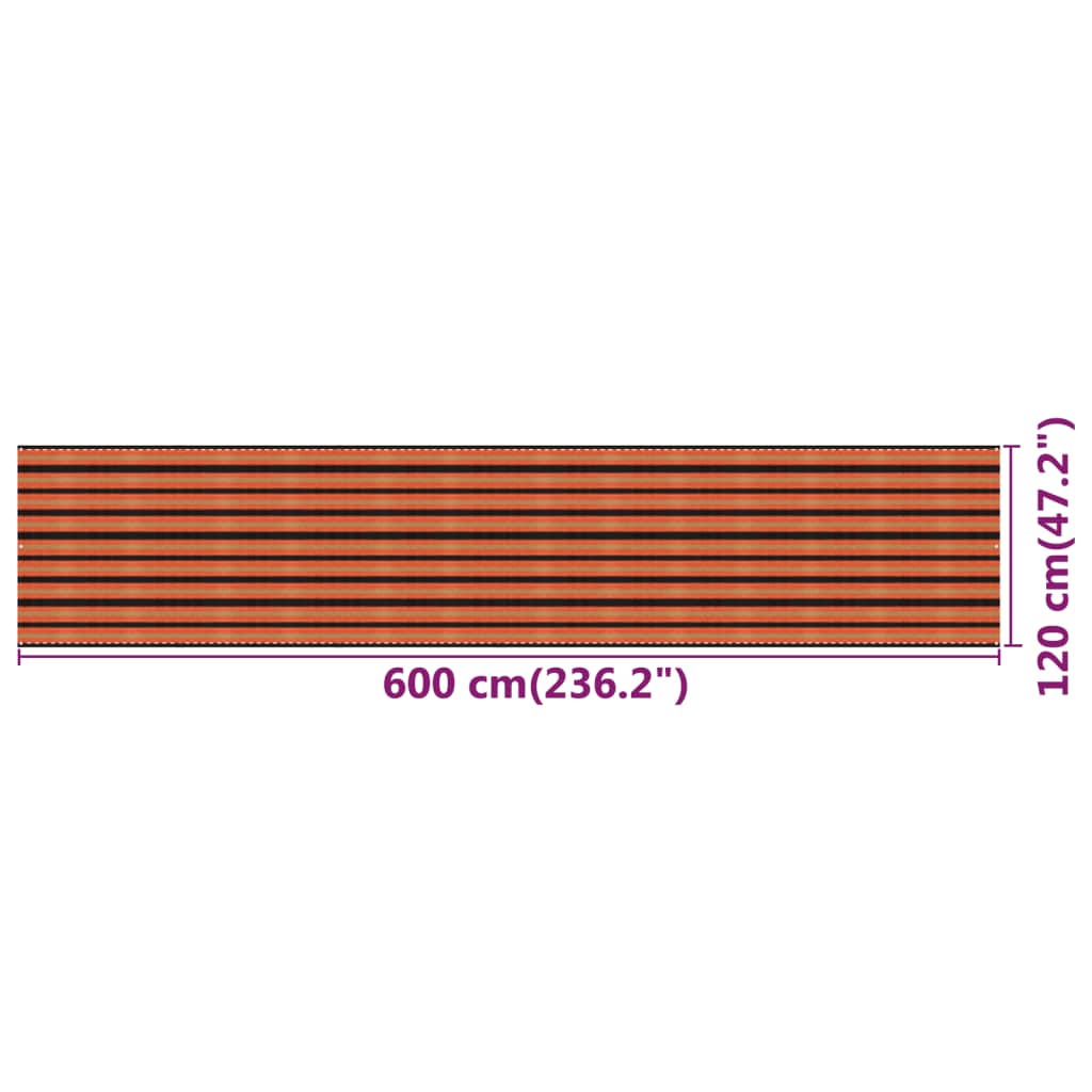 Parvekkeen suoja monivärinen 120x600 cm HDPE - Sisustajankoti.fi