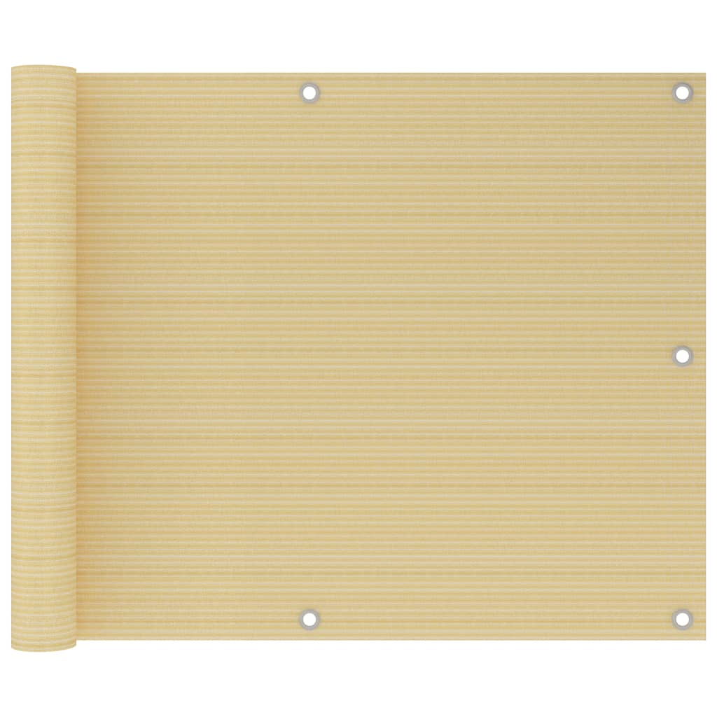 Parvekkeen suoja beige 75x600 cm HDPE - Sisustajankoti.fi