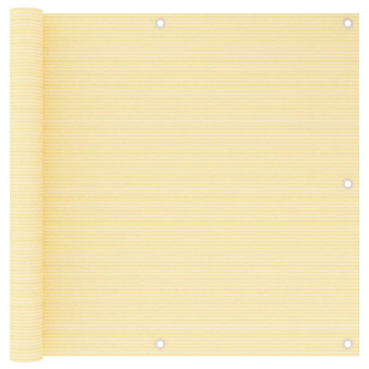 Parvekkeen suoja beige 90x600 cm HDPE - Sisustajankoti.fi
