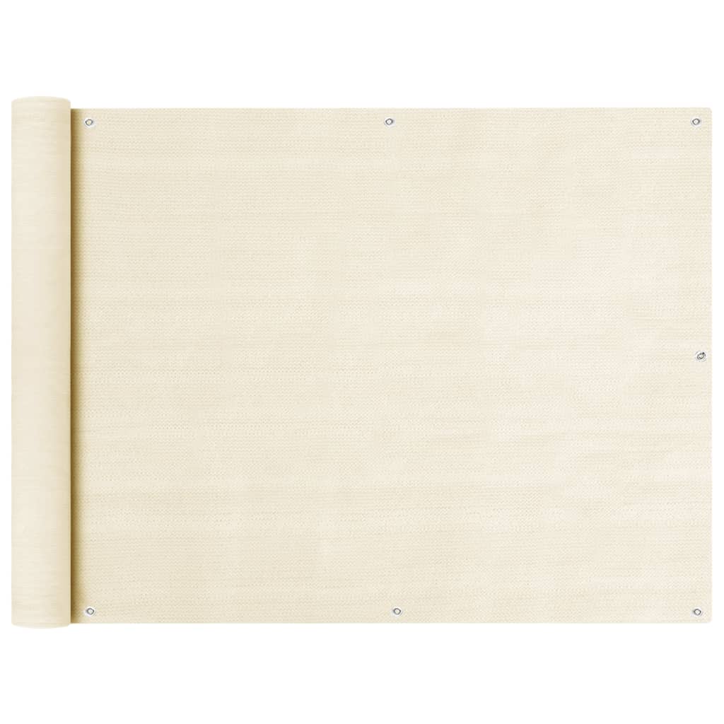Parvekkeen suoja kerma 90x600 cm HDPE - Sisustajankoti.fi