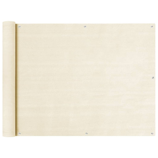 Parvekkeen suoja kerma 90x600 cm HDPE - Sisustajankoti.fi