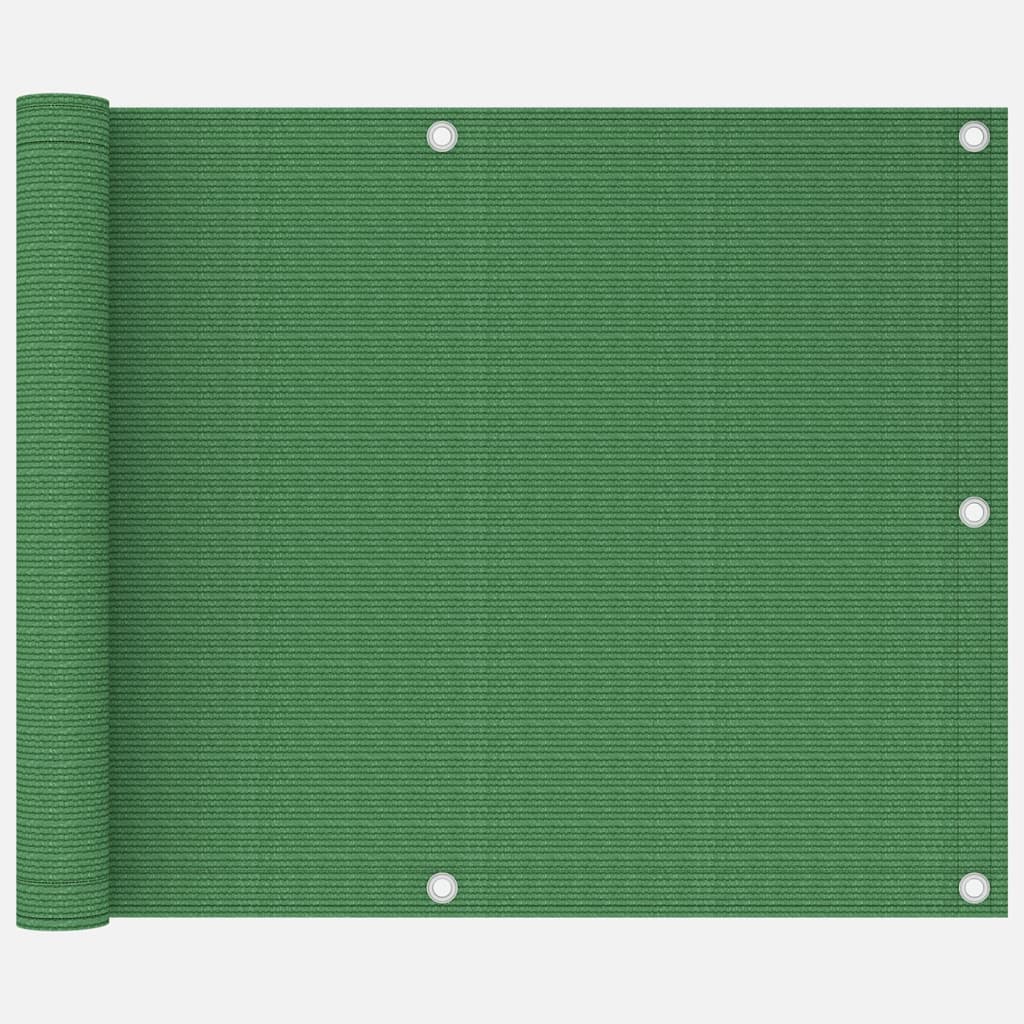 Parvekkeen suoja vaaleanvihreä 75x600 cm HDPE - Sisustajankoti.fi