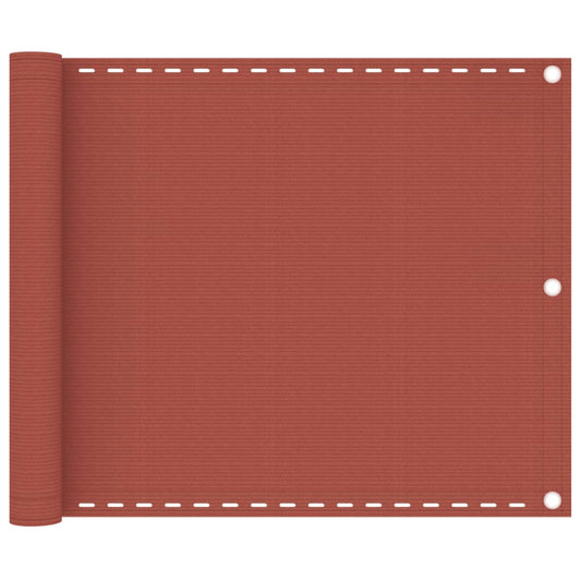 Parvekkeen suoja terrakotta 75x500 cm HDPE - Sisustajankoti.fi