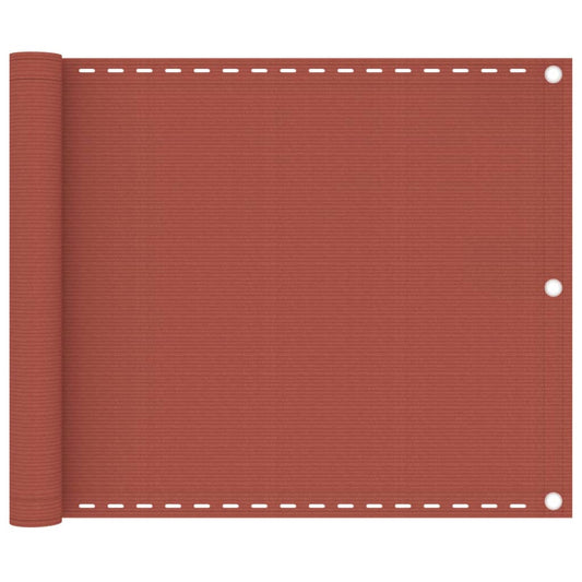 Parvekkeen suoja terrakotta 75x600 cm HDPE - Sisustajankoti.fi