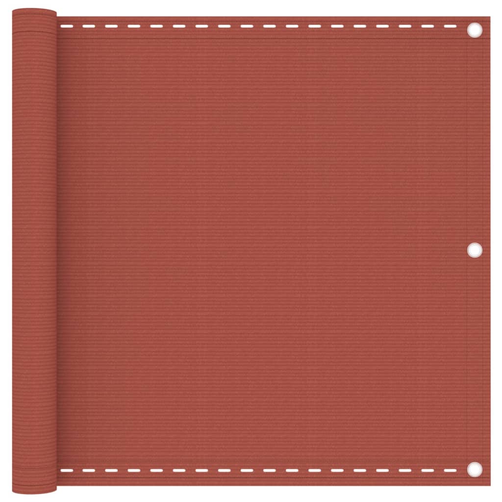 Parvekkeen suoja terrakotta 90x500 cm HDPE - Sisustajankoti.fi