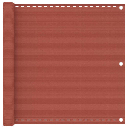 Parvekkeen suoja terrakotta 90x500 cm HDPE - Sisustajankoti.fi